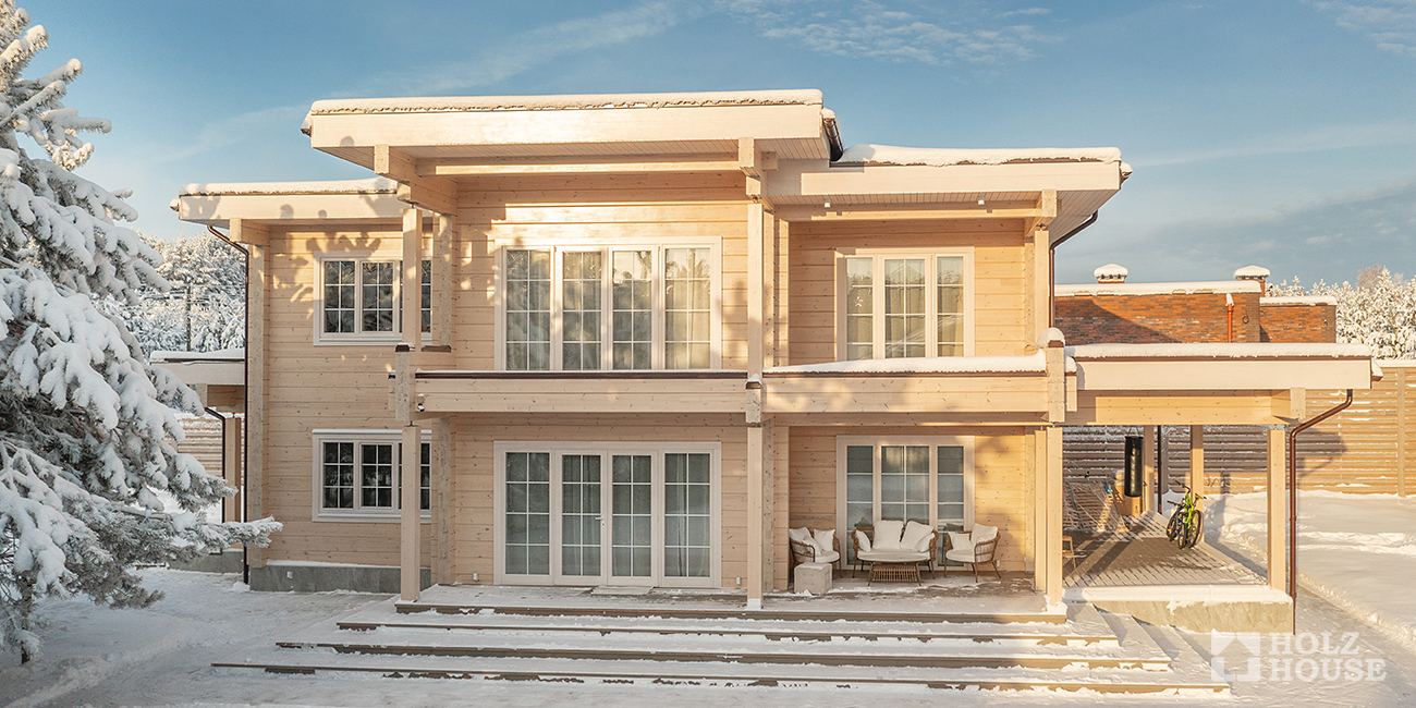 Цвета домов из клееного бруса