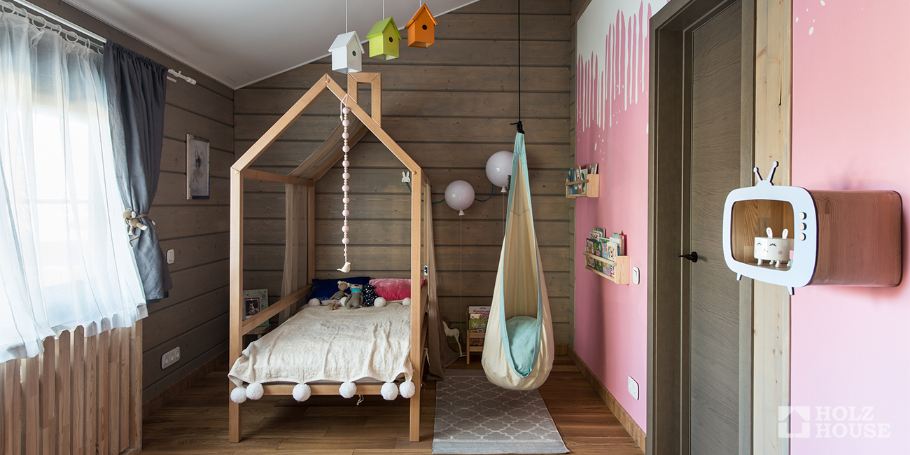 Детская в доме из клееного бруса