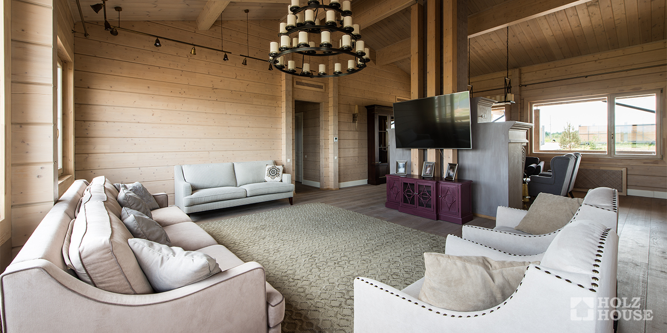 Чем покрасить клееный брус внутри дома