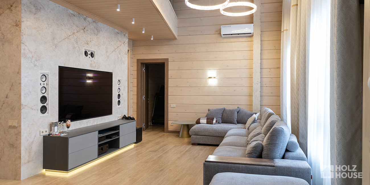 Перегородки в доме из клееного бруса