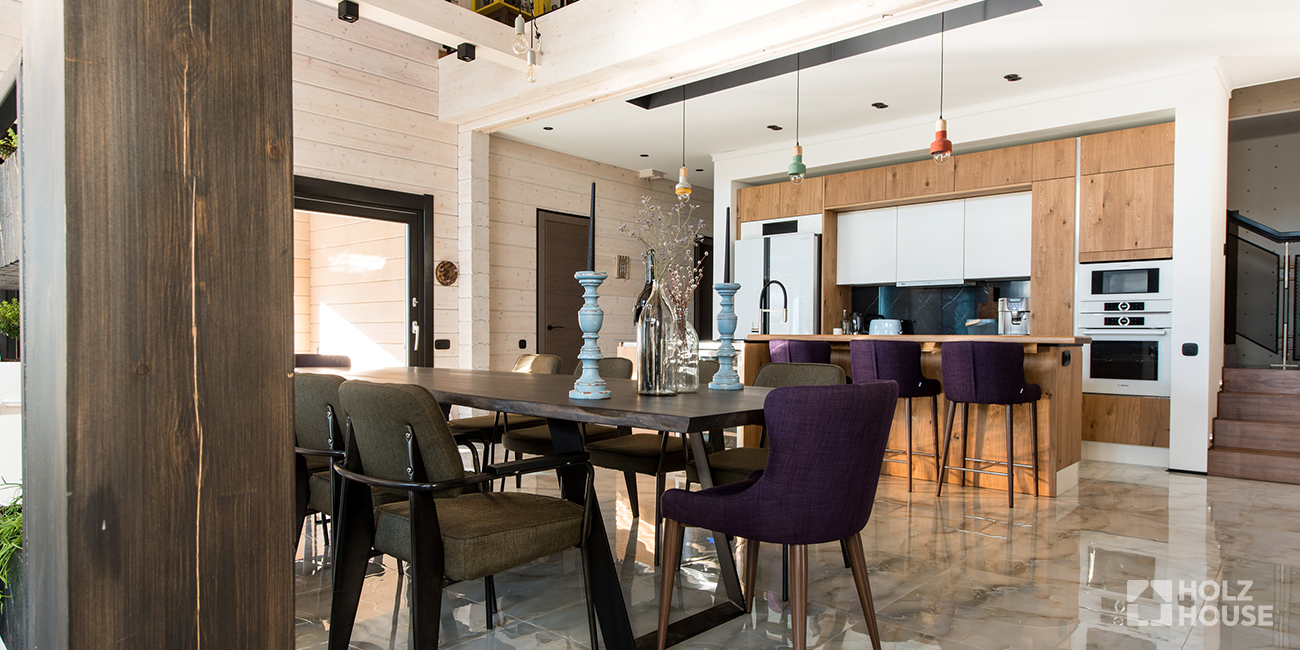 Перегородки в доме из клееного бруса