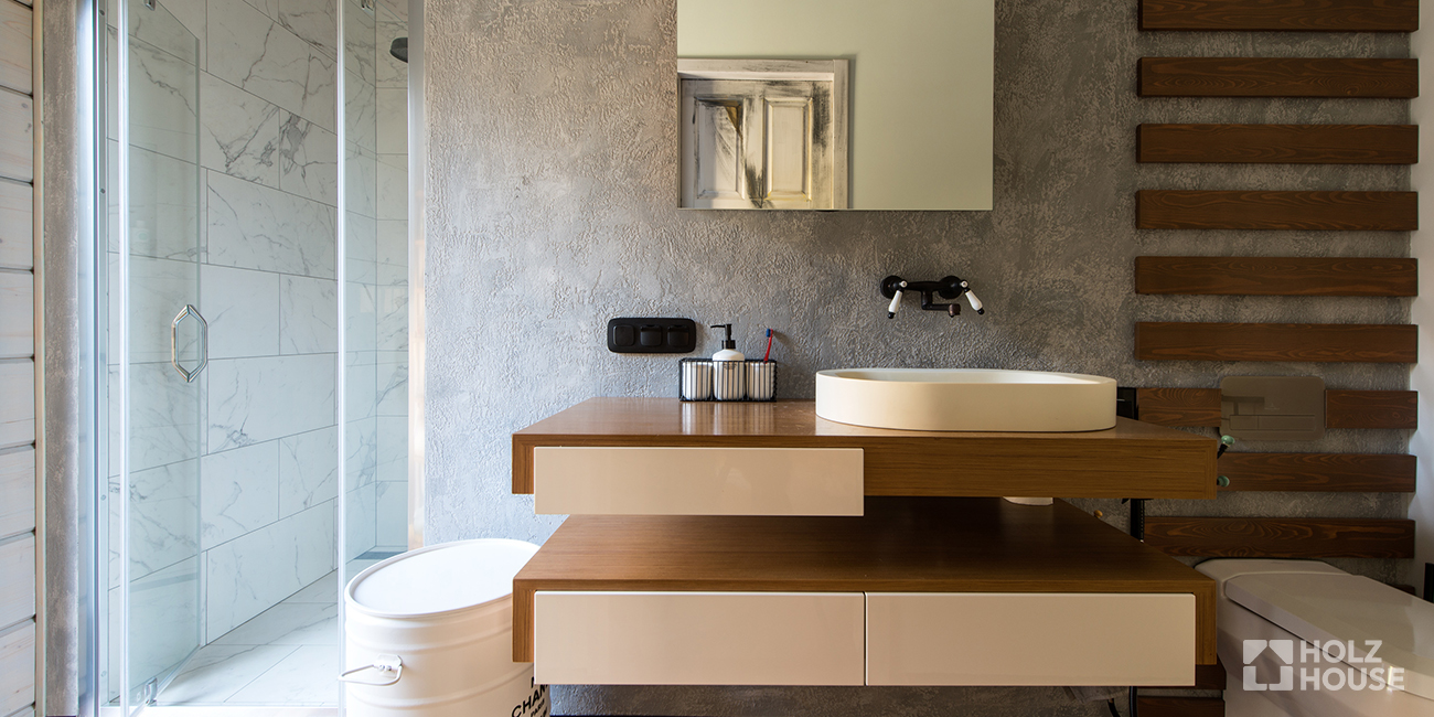 Перегородки в доме из клееного бруса