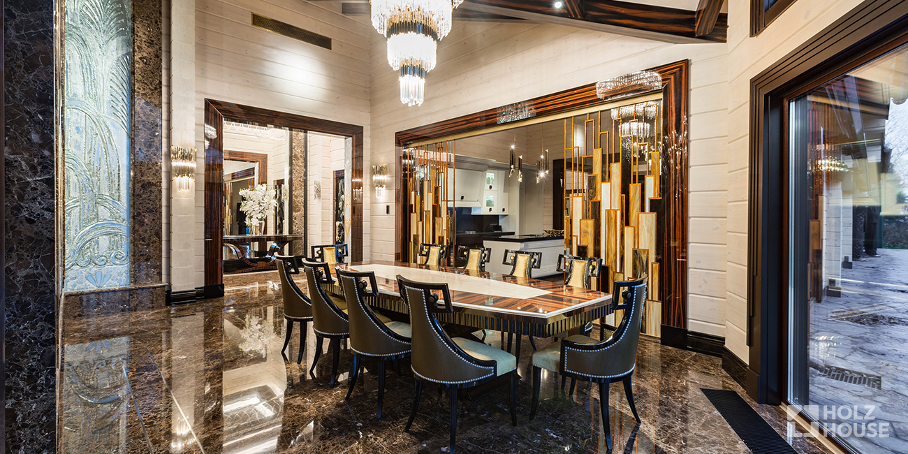 Перегородки в доме из клееного бруса