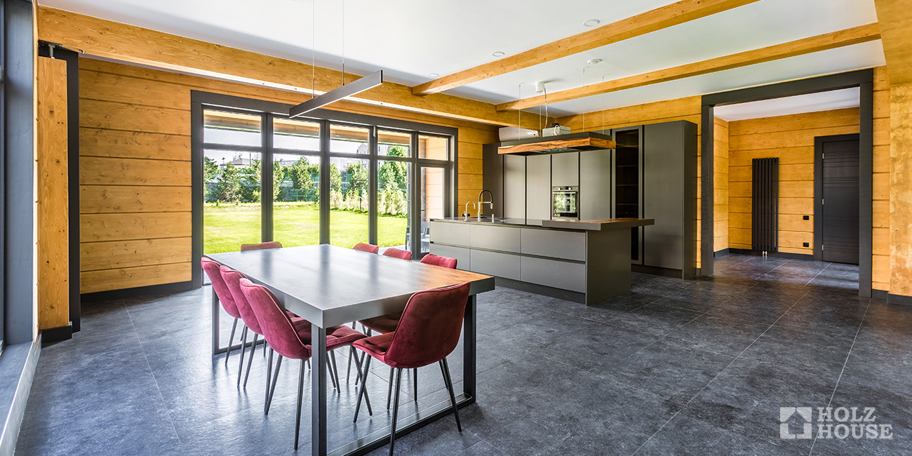 Внутренняя отделка дома из клееного бруса