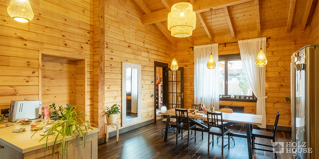 Внутренняя отделка дома из клееного бруса