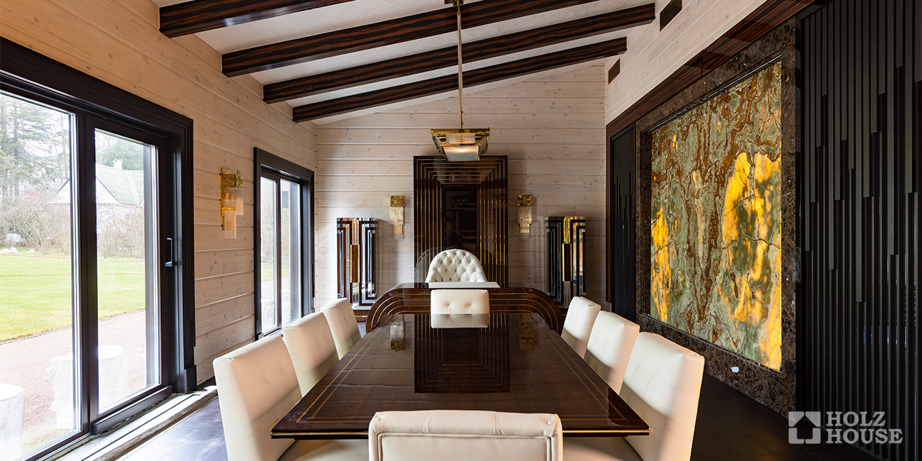 Внутренняя отделка дома из клееного бруса