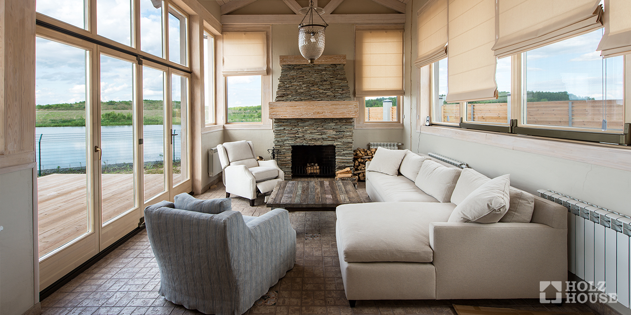 Камин в частном доме