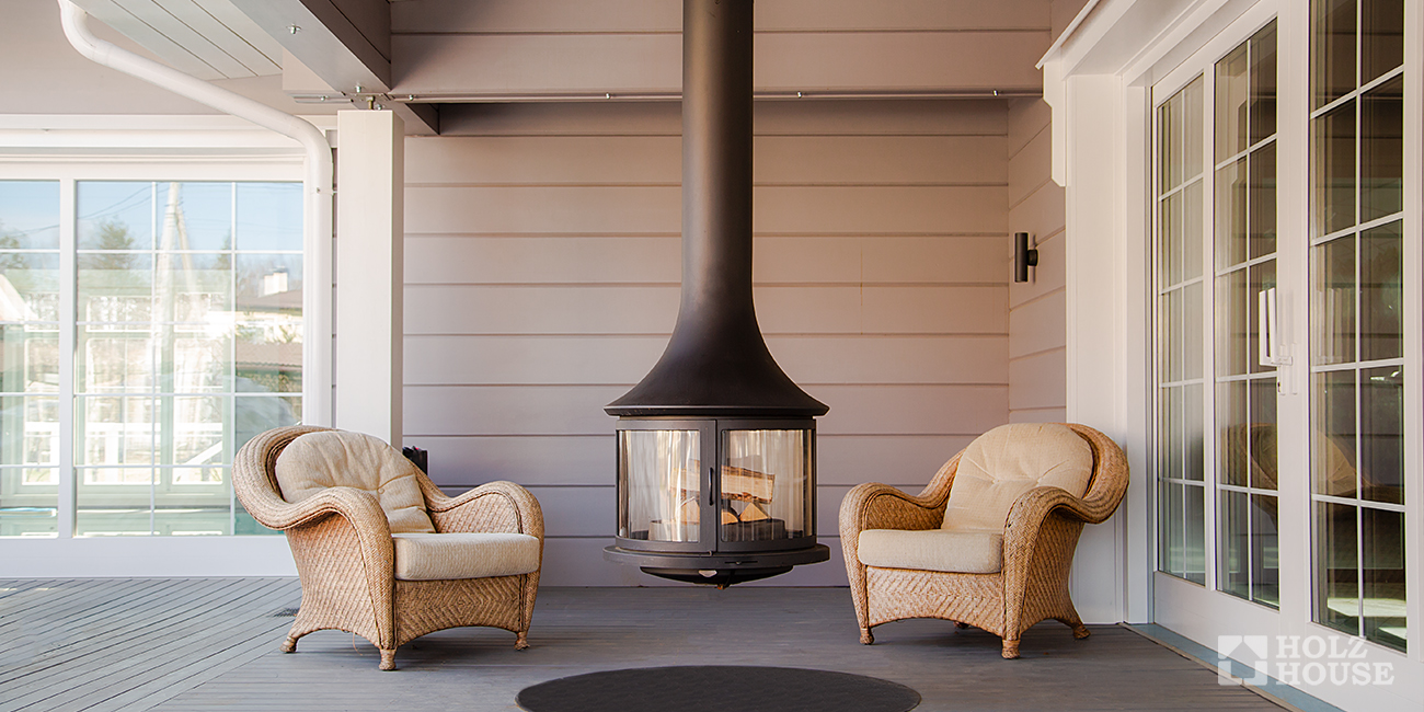 Камин в частном доме