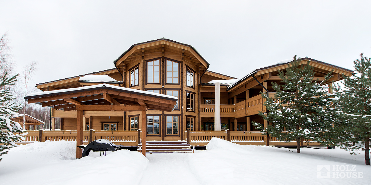 Зимний клееный брус