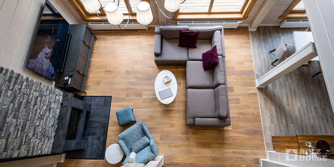 Пол в доме из клееного бруса