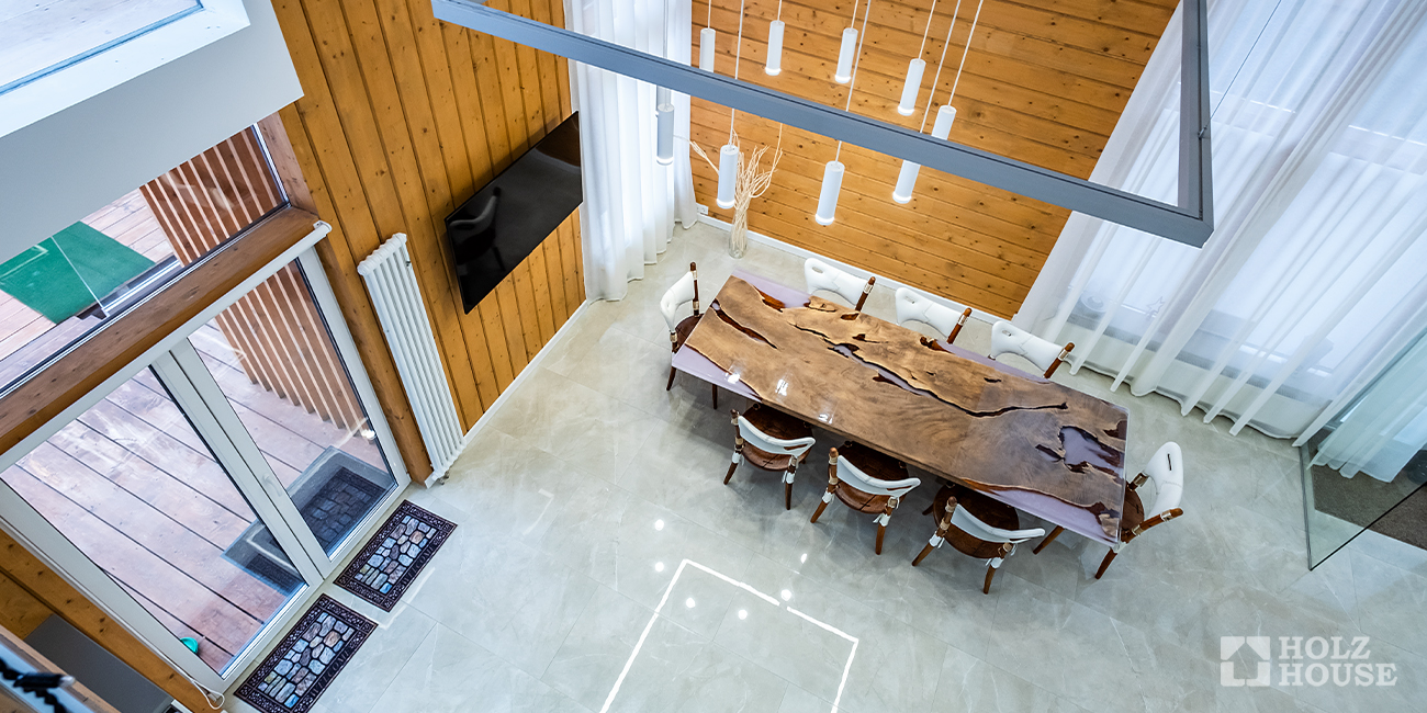 Пол в доме из клееного бруса