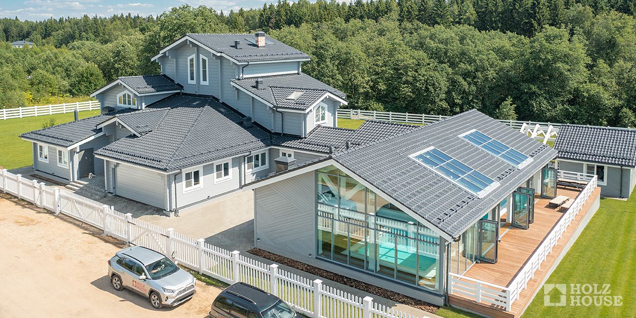 Стеклянная крыша в частном доме