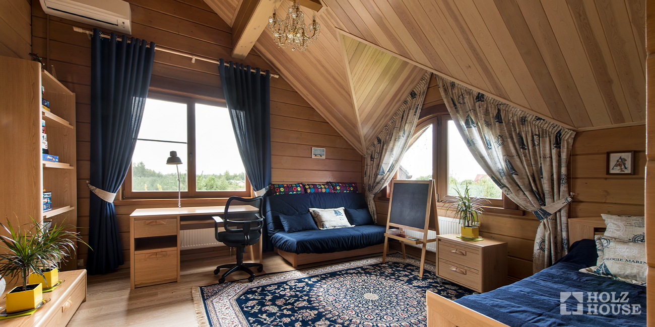 Проекты домов из клееного бруса с мансардой