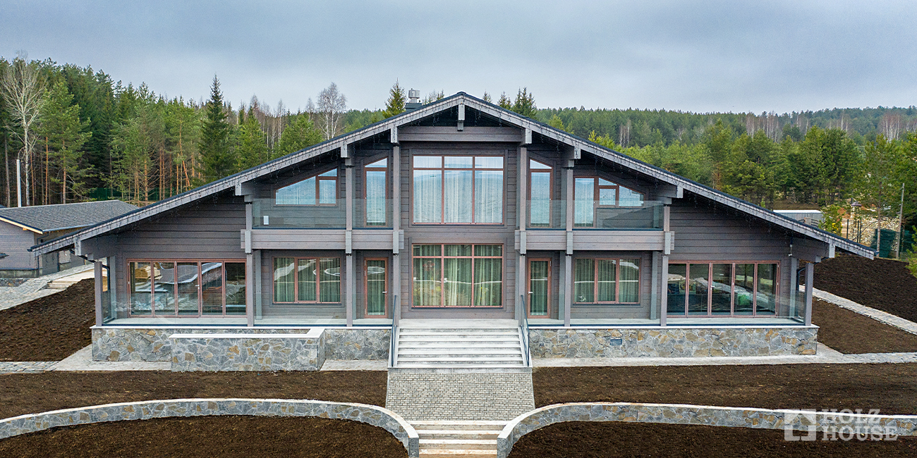 Проекты домов из клееного бруса с мансардой