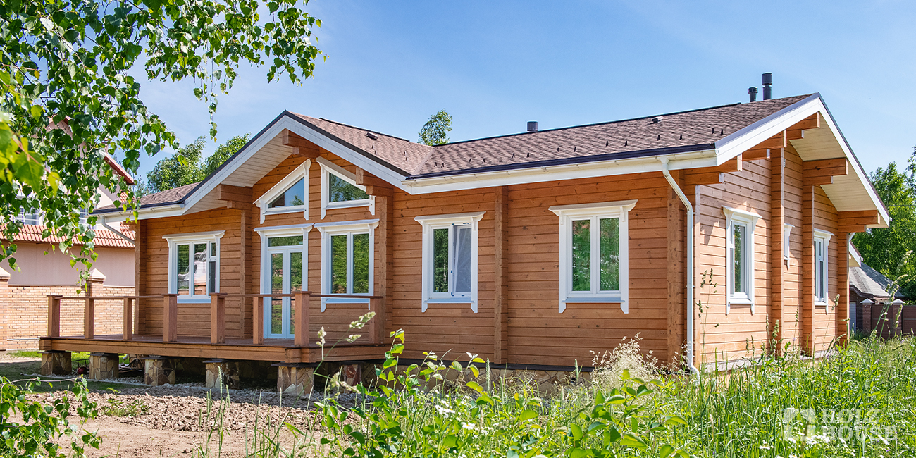 Проекты одноэтажных домов из клееного бруса