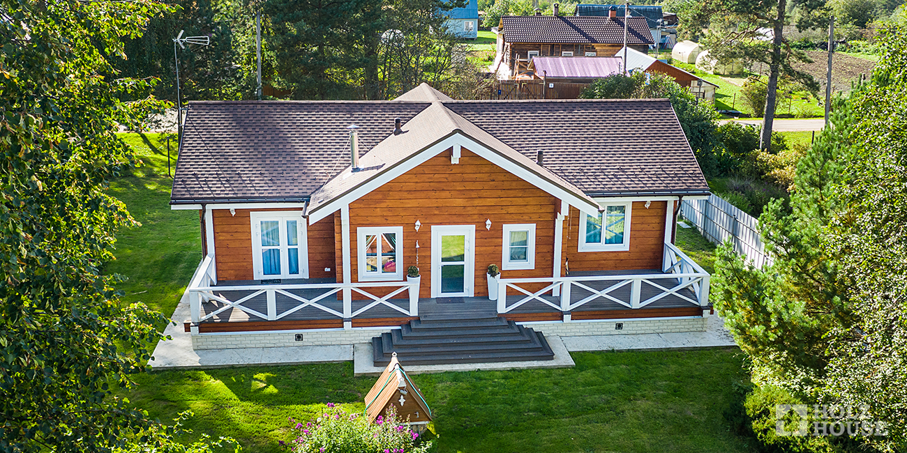 Проекты одноэтажных домов из клееного бруса