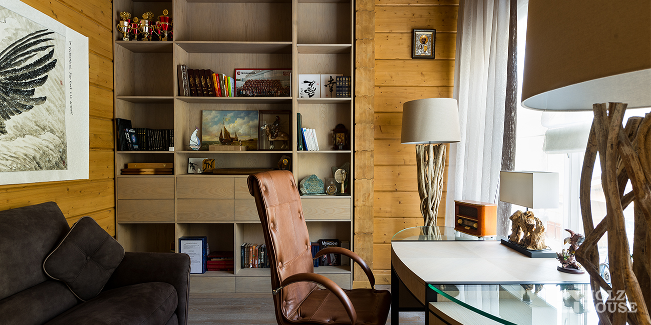 Освещение в доме из клееного бруса