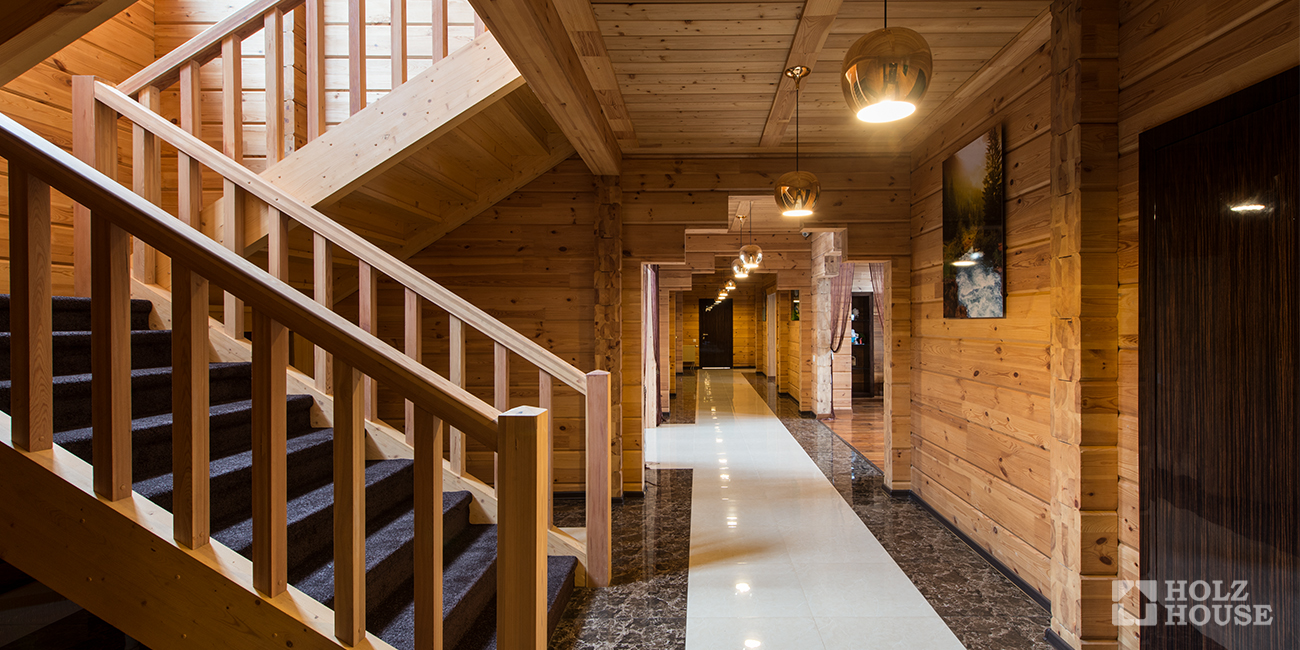 Освещение в доме из клееного бруса