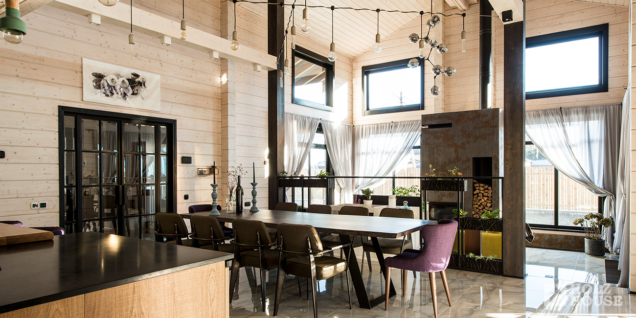 Освещение в доме из клееного бруса