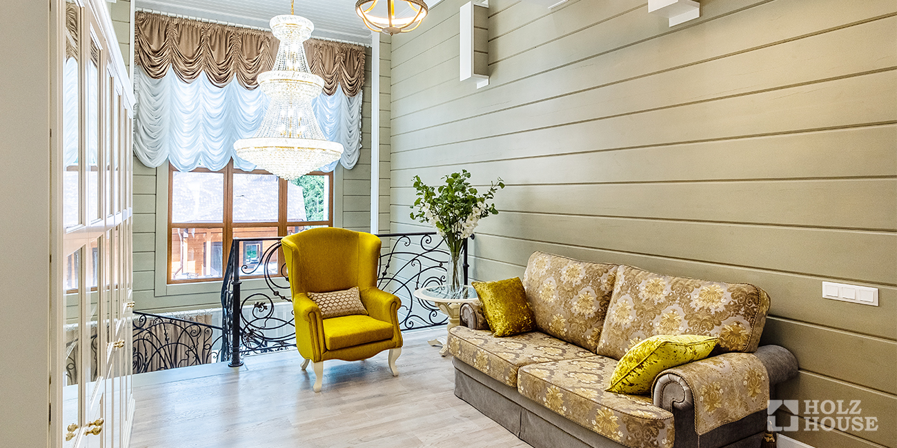 Освещение в доме из клееного бруса