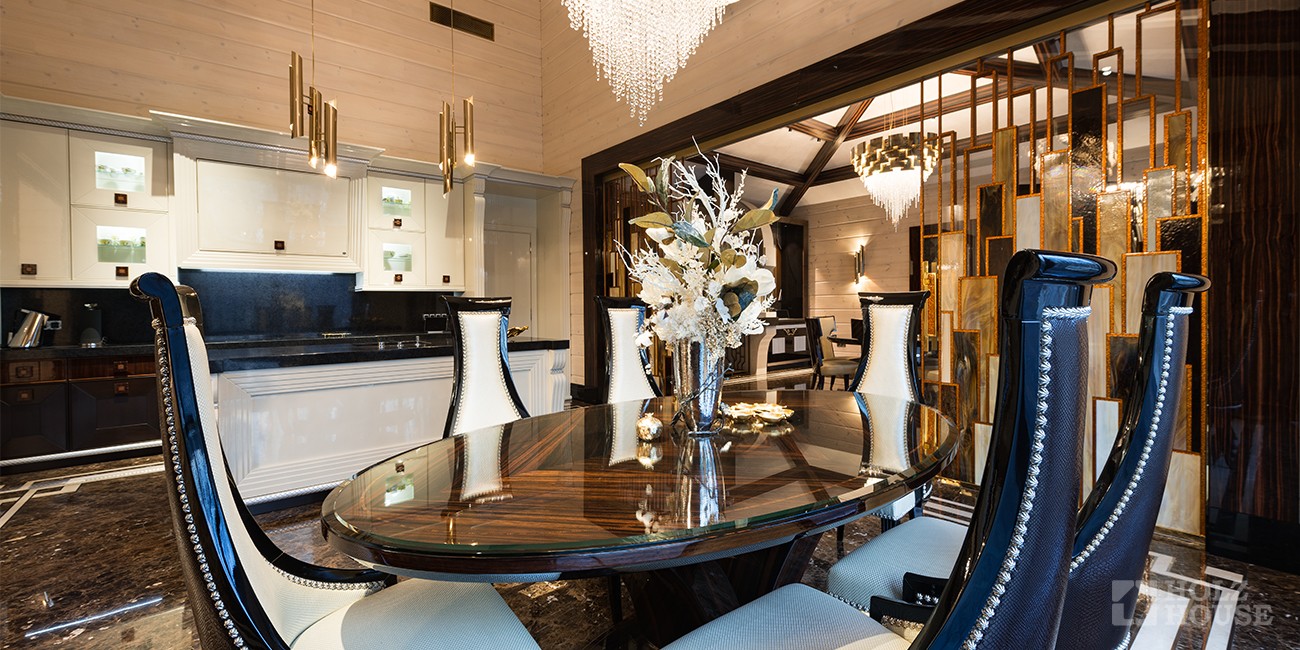 Интерьер дома из клееного бруса