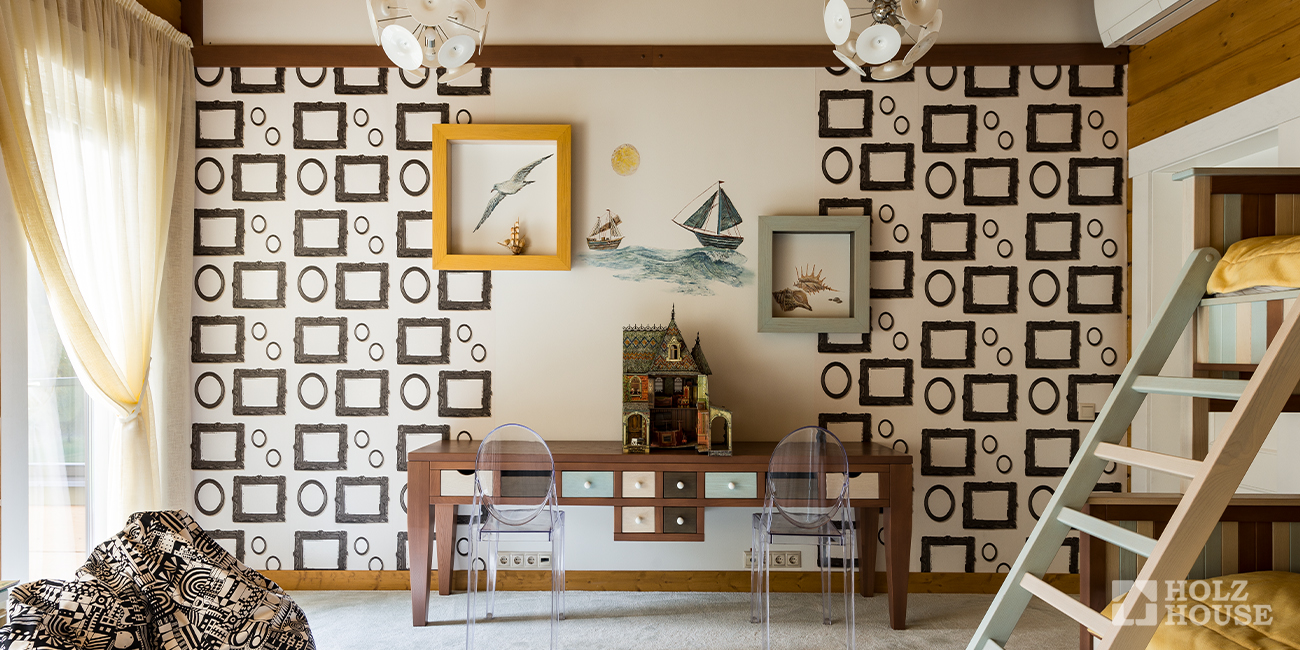 Интерьер дома из клееного бруса