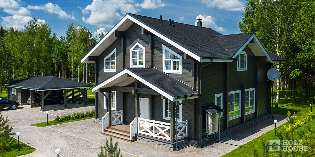 Проекты домов из клееного бруса с мансардой