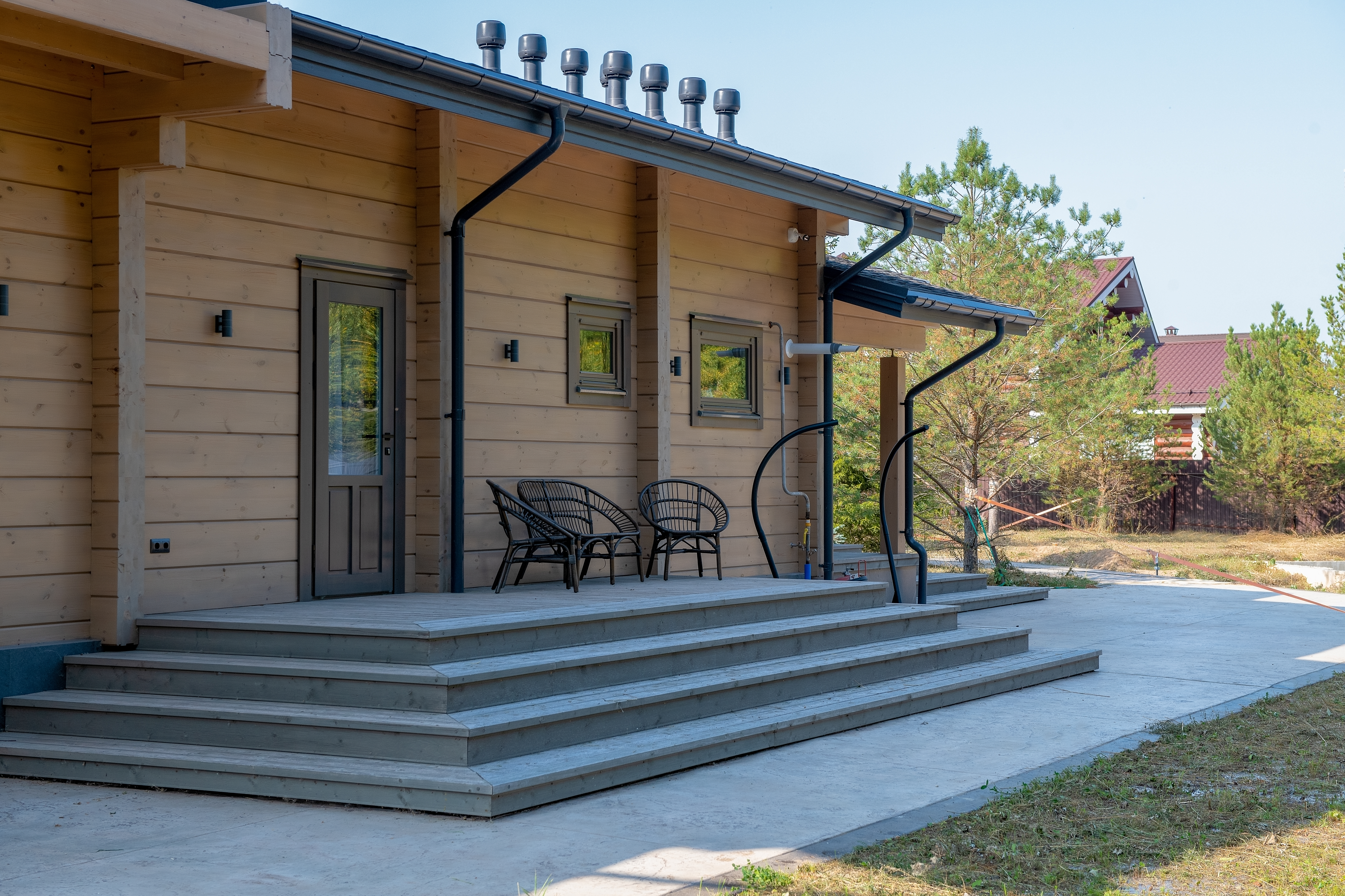 Дом из клееного бруса по проекту "Окленд"