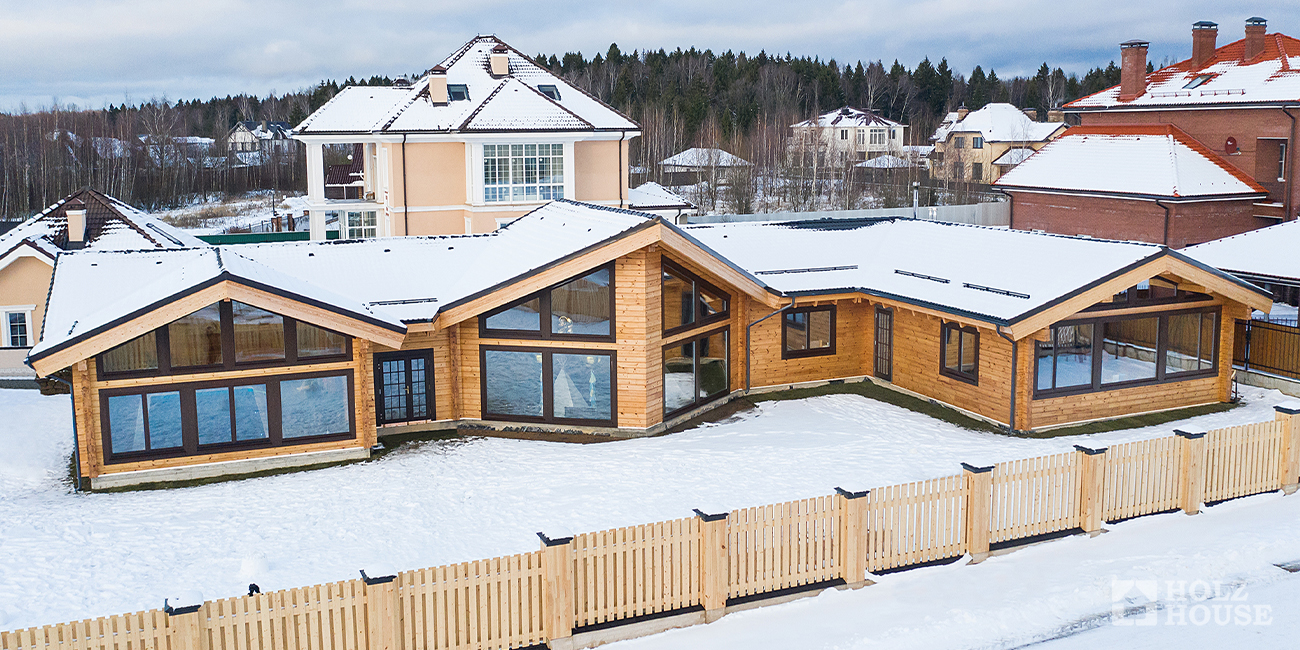 Проекты одноэтажных домов из клееного бруса