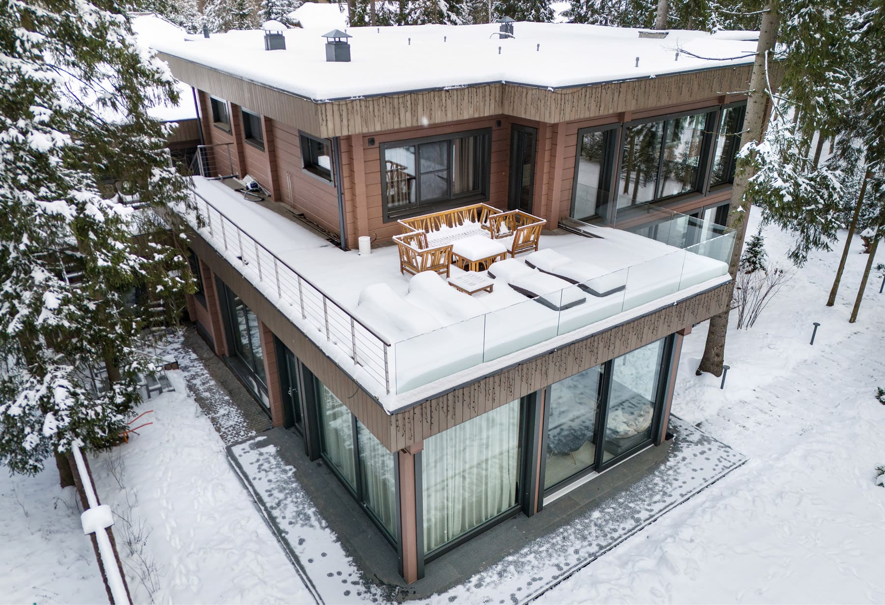 Дом из клееного бруса по проекту "Эдинбург"