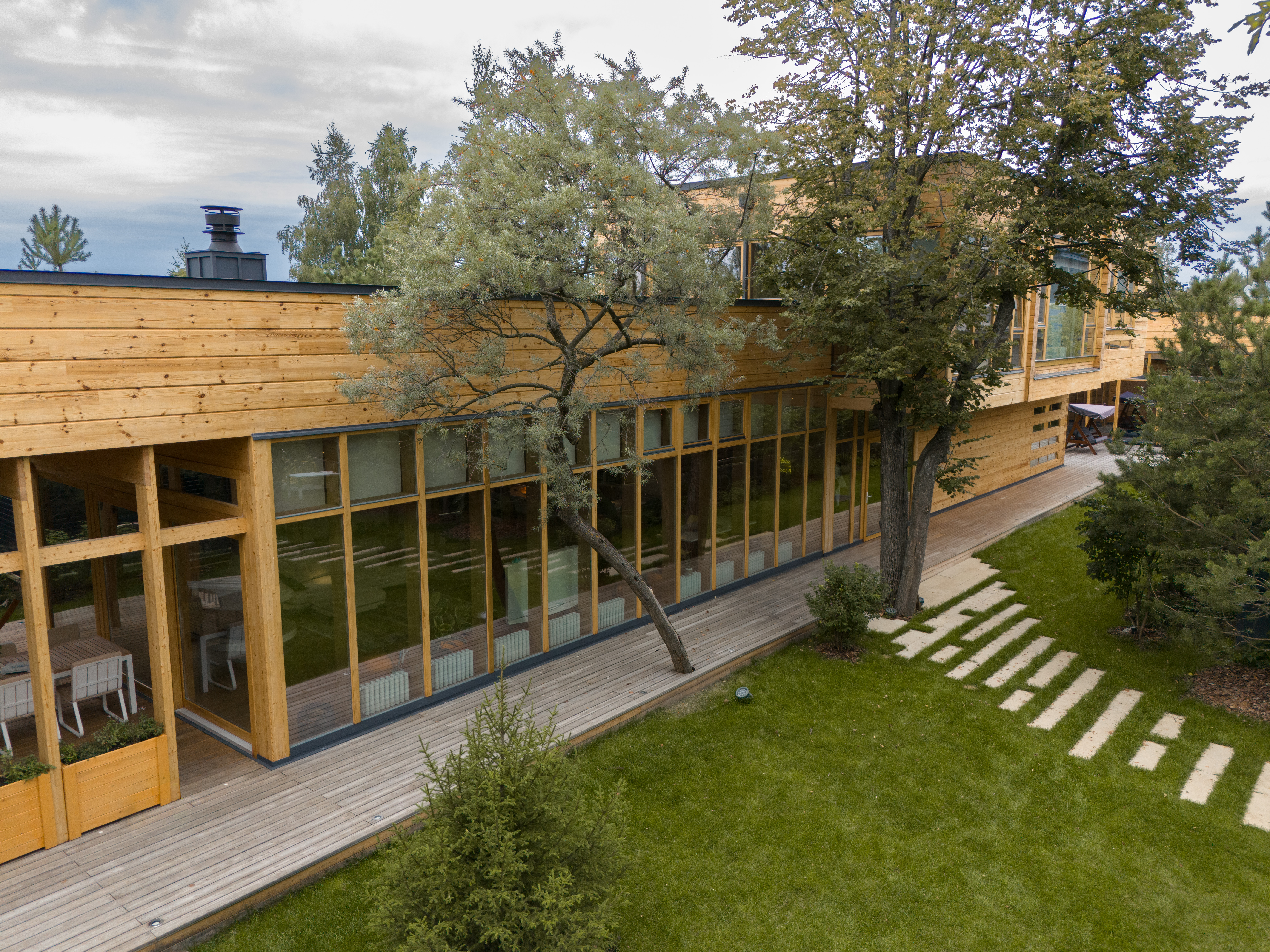 Дом из клееного бруса по проекту "Торонто"