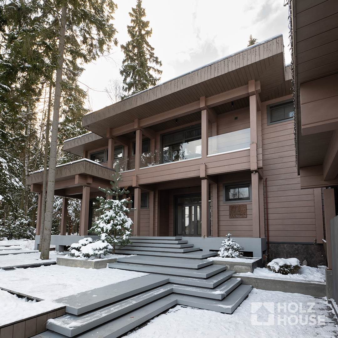 Дом из клееного бруса по проекту "Эдинбург"