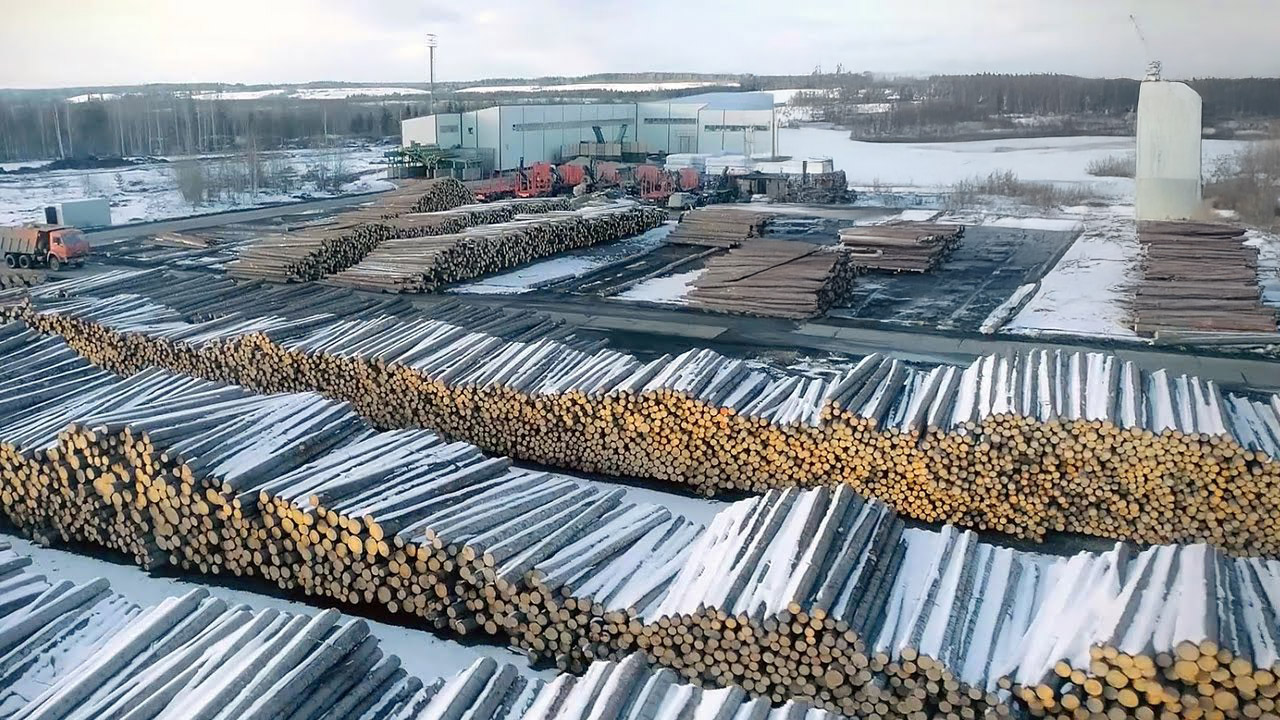 Производство клееного бруса. 3-й завод Holz House