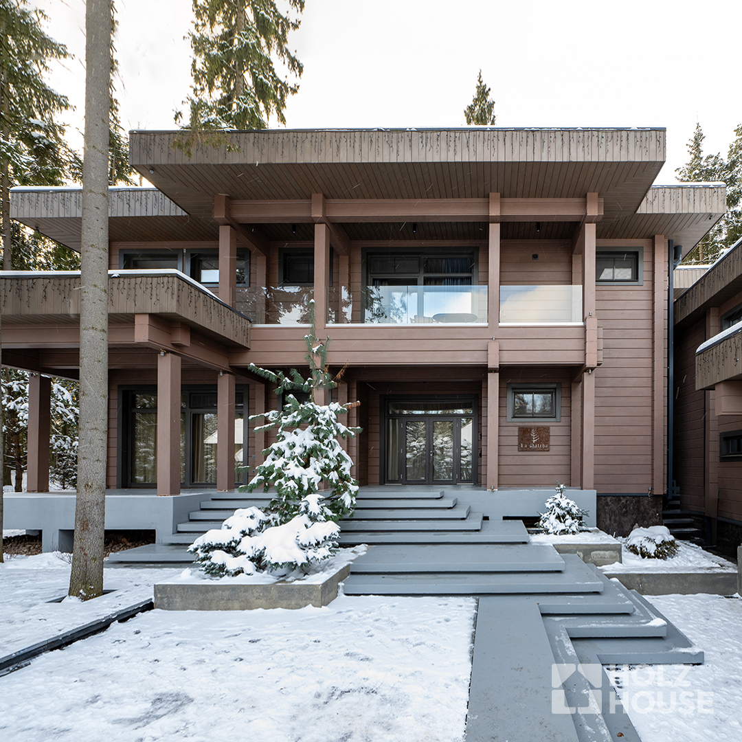 Дом из клееного бруса по проекту "Эдинбург"