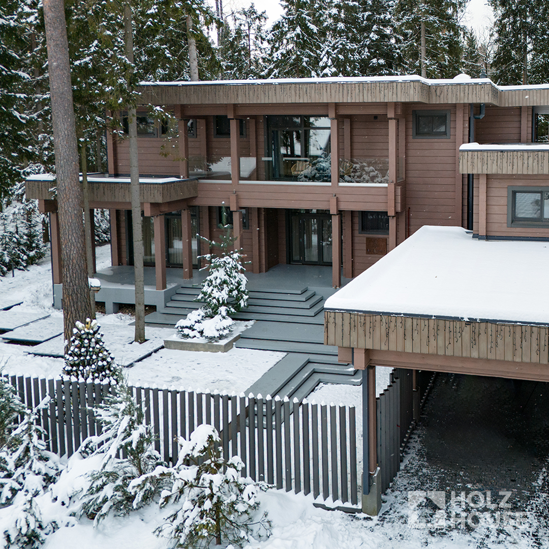 Дом из клееного бруса по проекту "Эдинбург"