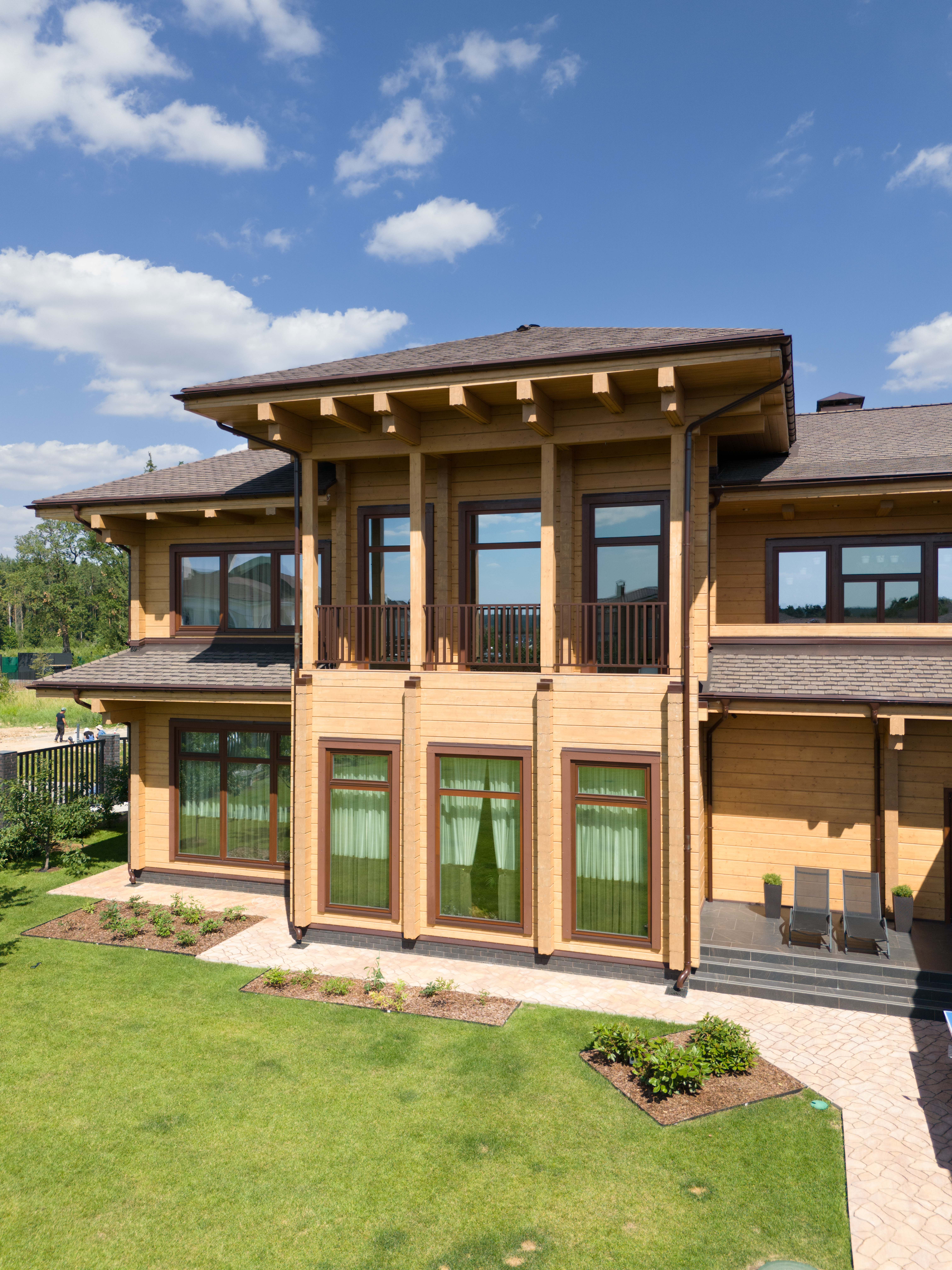 Дом из клееного бруса по проекту "Кальяри"