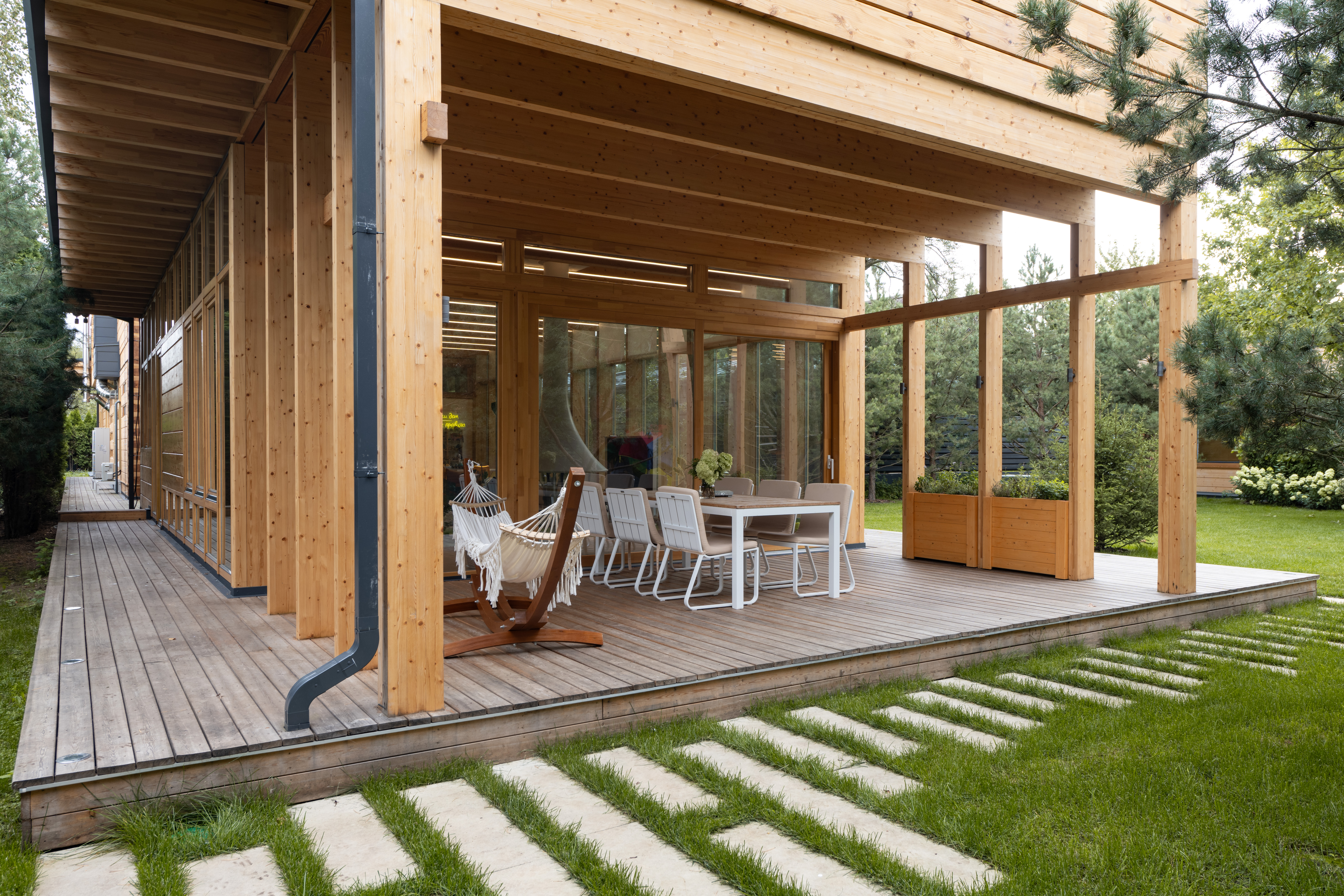 Дом из клееного бруса по проекту "Торонто"