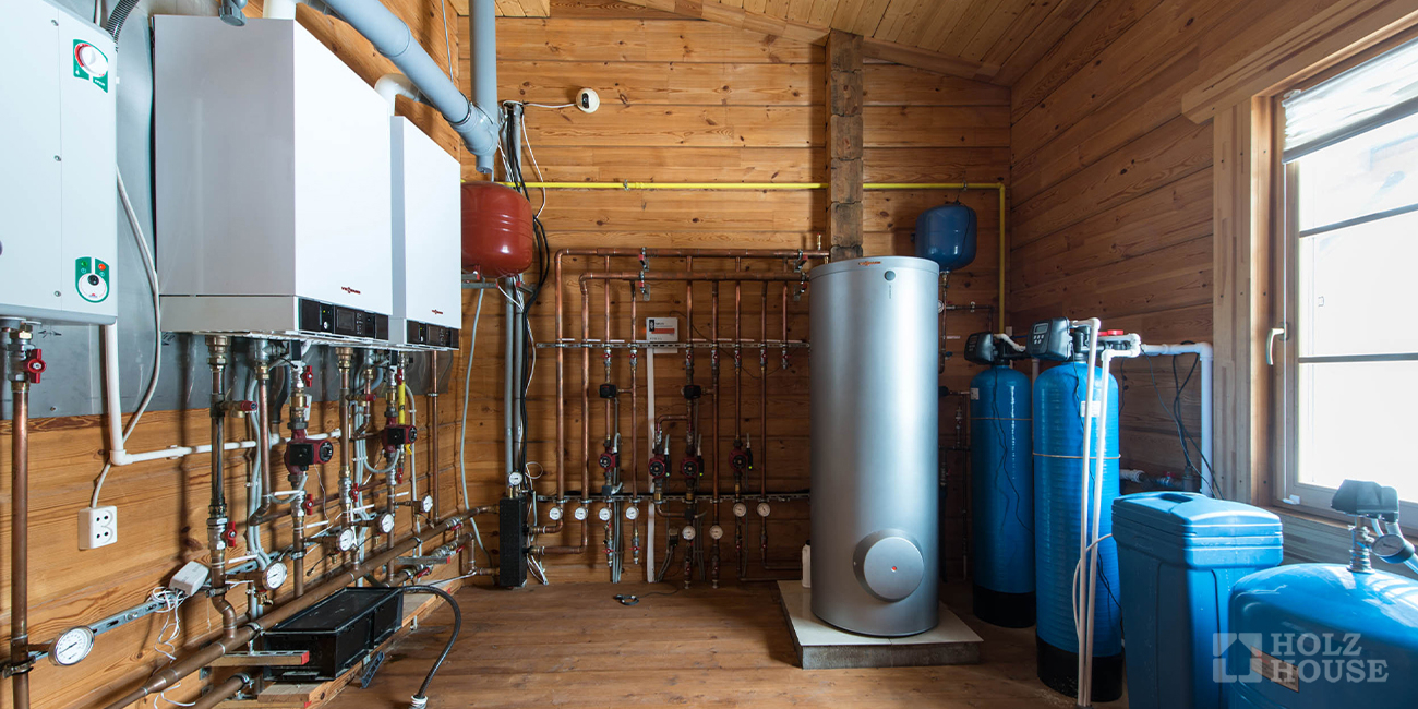 Отопление дома из клееного бруса