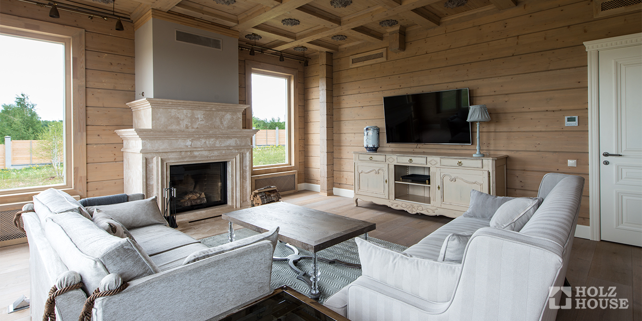 Камин в частном доме