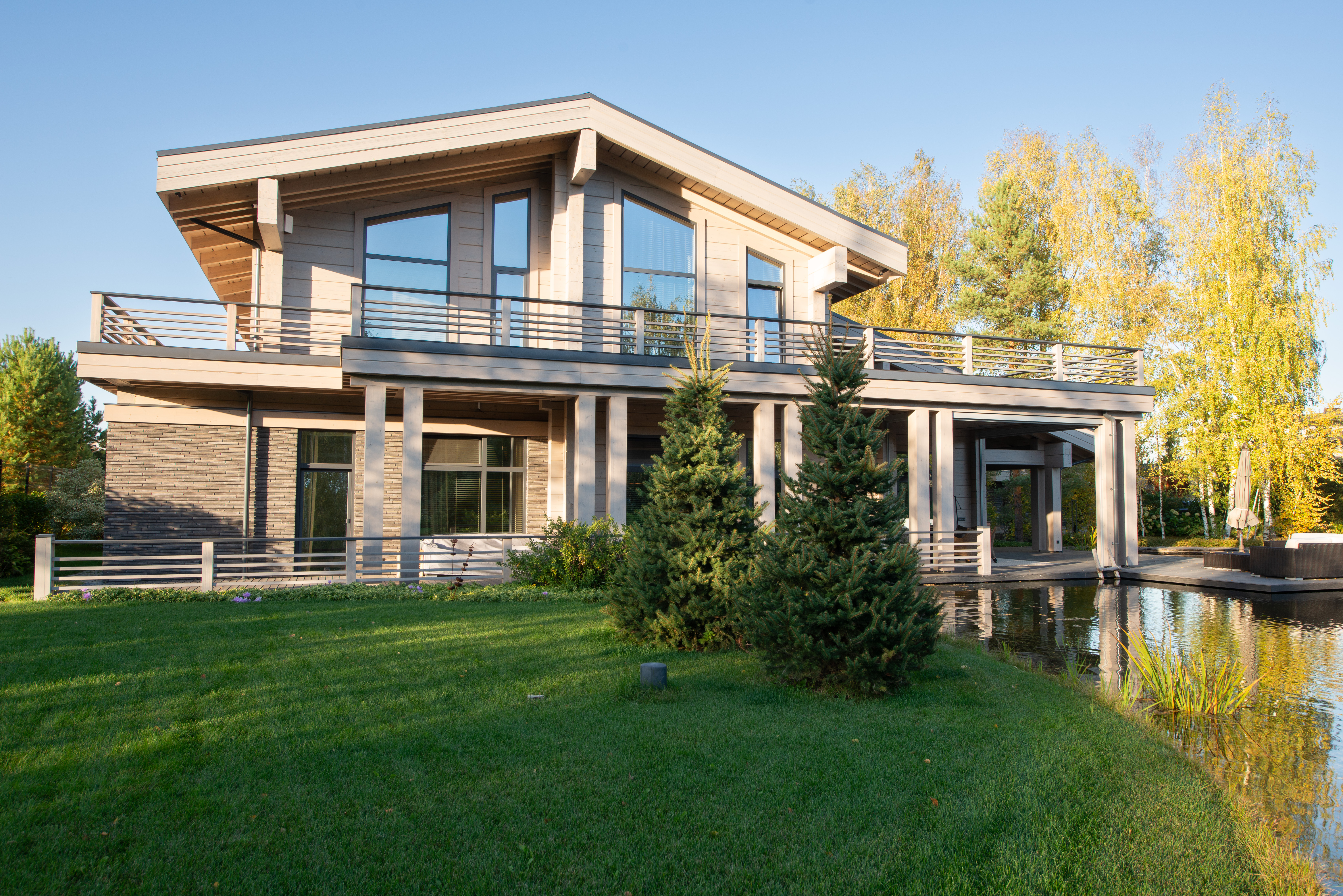 Дом из клееного бруса по проекту "Инсбрук"