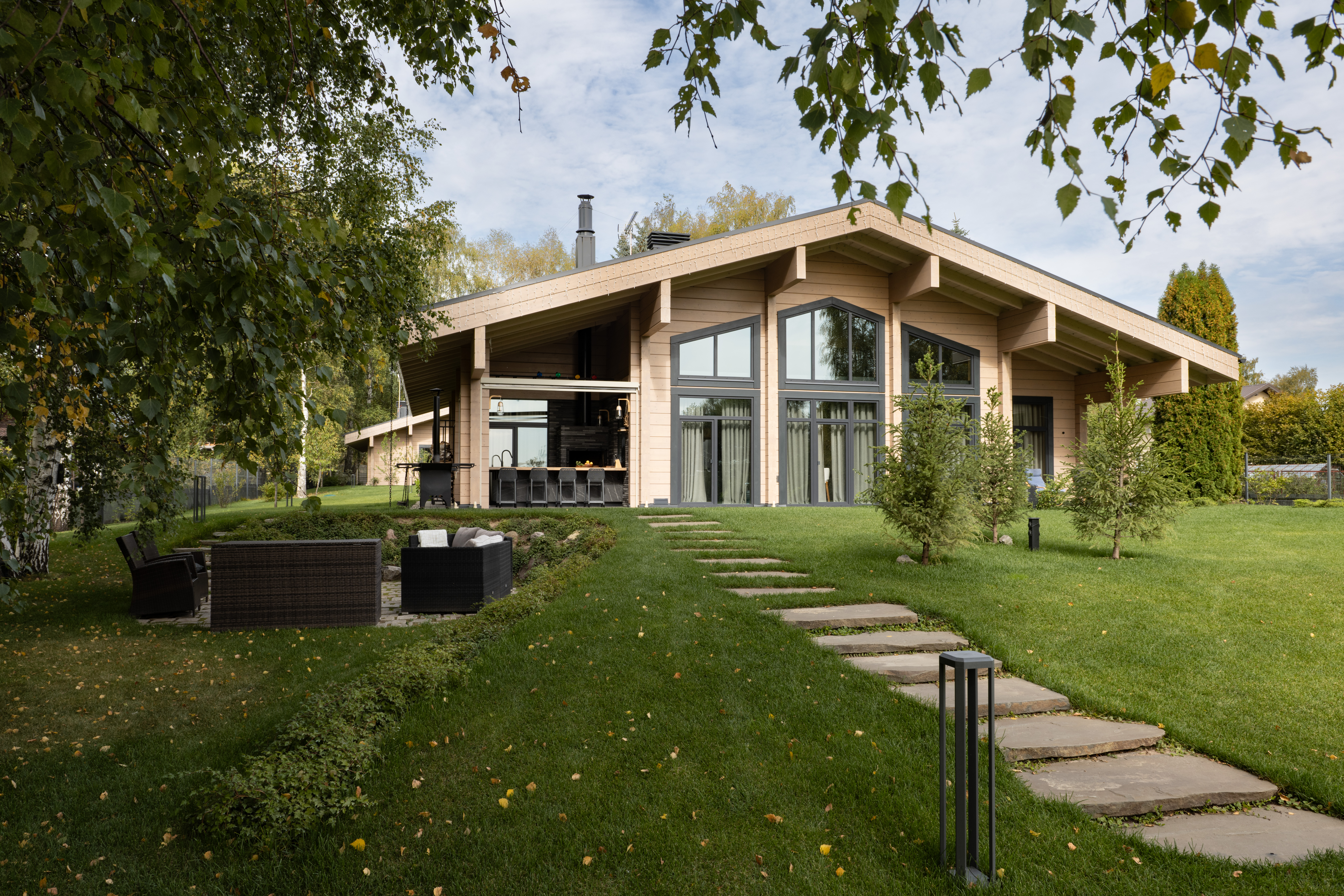 Дом из клееного бруса по проекту "Валетта"