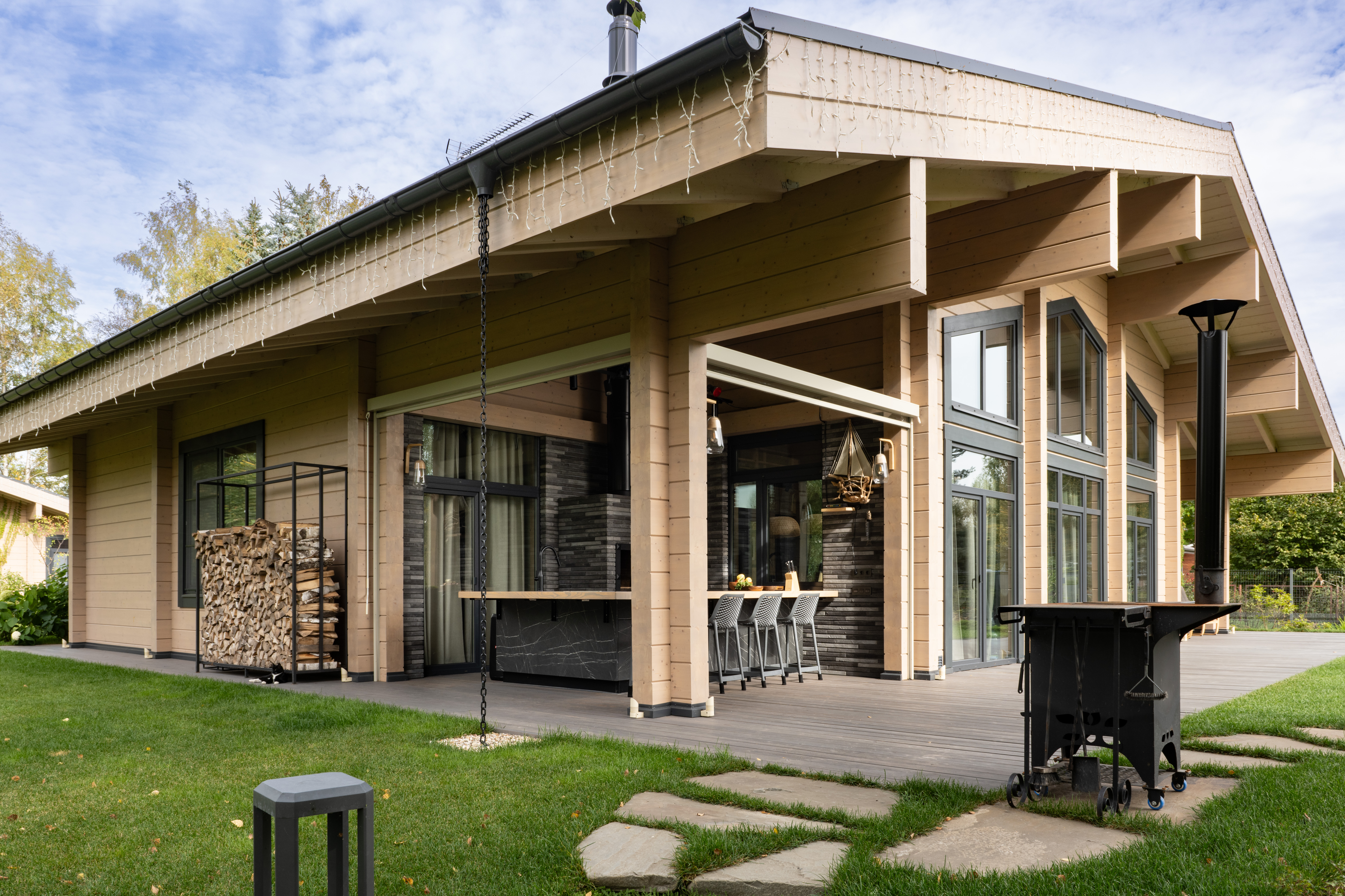 Дом из клееного бруса по проекту "Валетта"