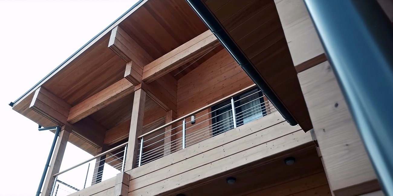 Дом из клееного бруса по проекту "Антони"