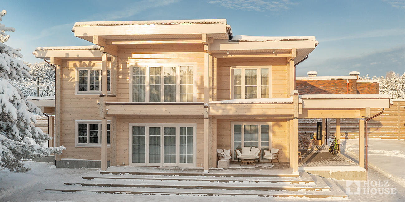 Зимние дома из клееного бруса: можно ли строить дом зимой