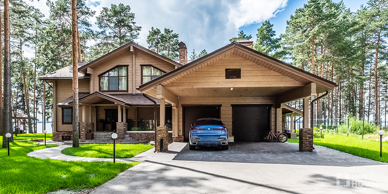 Навесы из клееного бруса для дачи: виды, особенности и монтаж