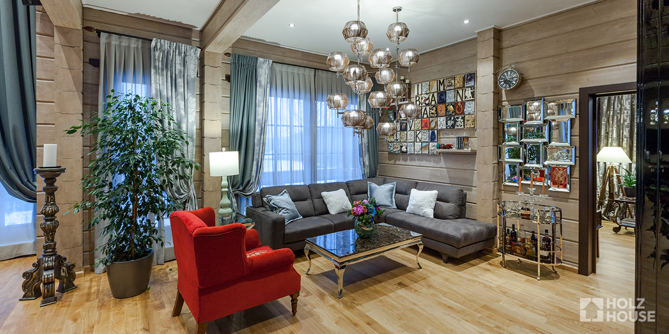 Натяжные потолки в деревянном доме: виды, особенности монтажа и дизайн