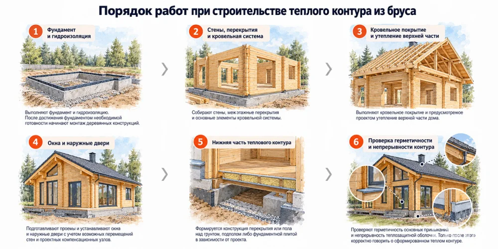 Теплый контур дома: что это такое и что входит