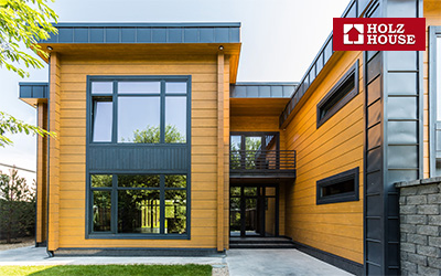 Дом из клееного бруса в стиле минимализм: строительство, дизайн интерьера, выбор материалов - Holz House
