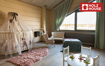 🛏 Детская комната на мансарде в доме из клееного бруса: безопасность, дизайн и зонирование | Holz House