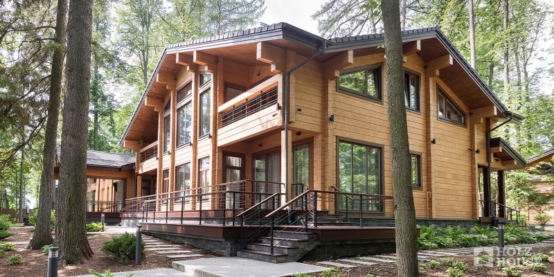 Загородный дом из клееного бруса по проекту Анси - фото 2 на сайте Holz House